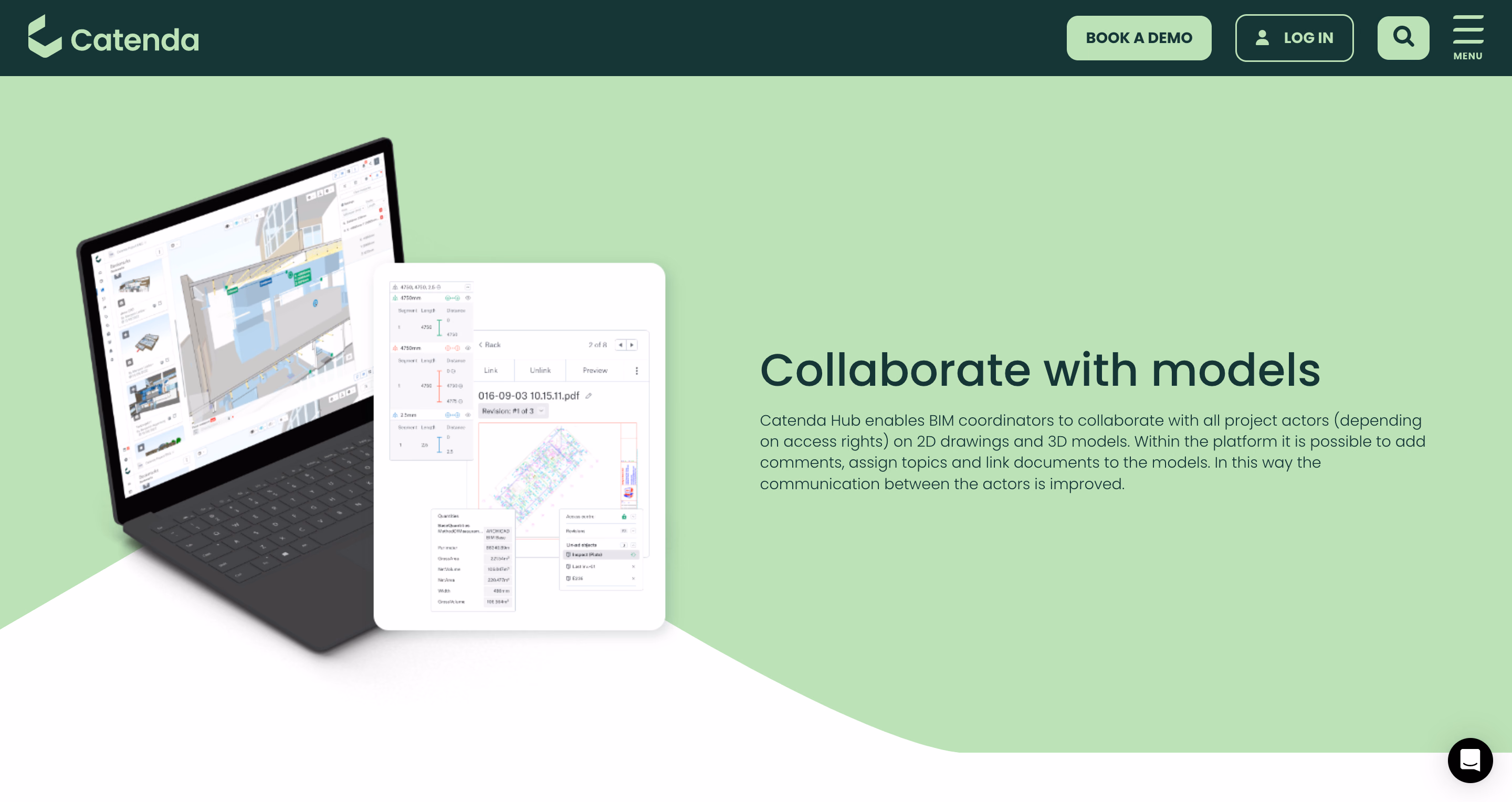 Catenda “Collaborate with models” page