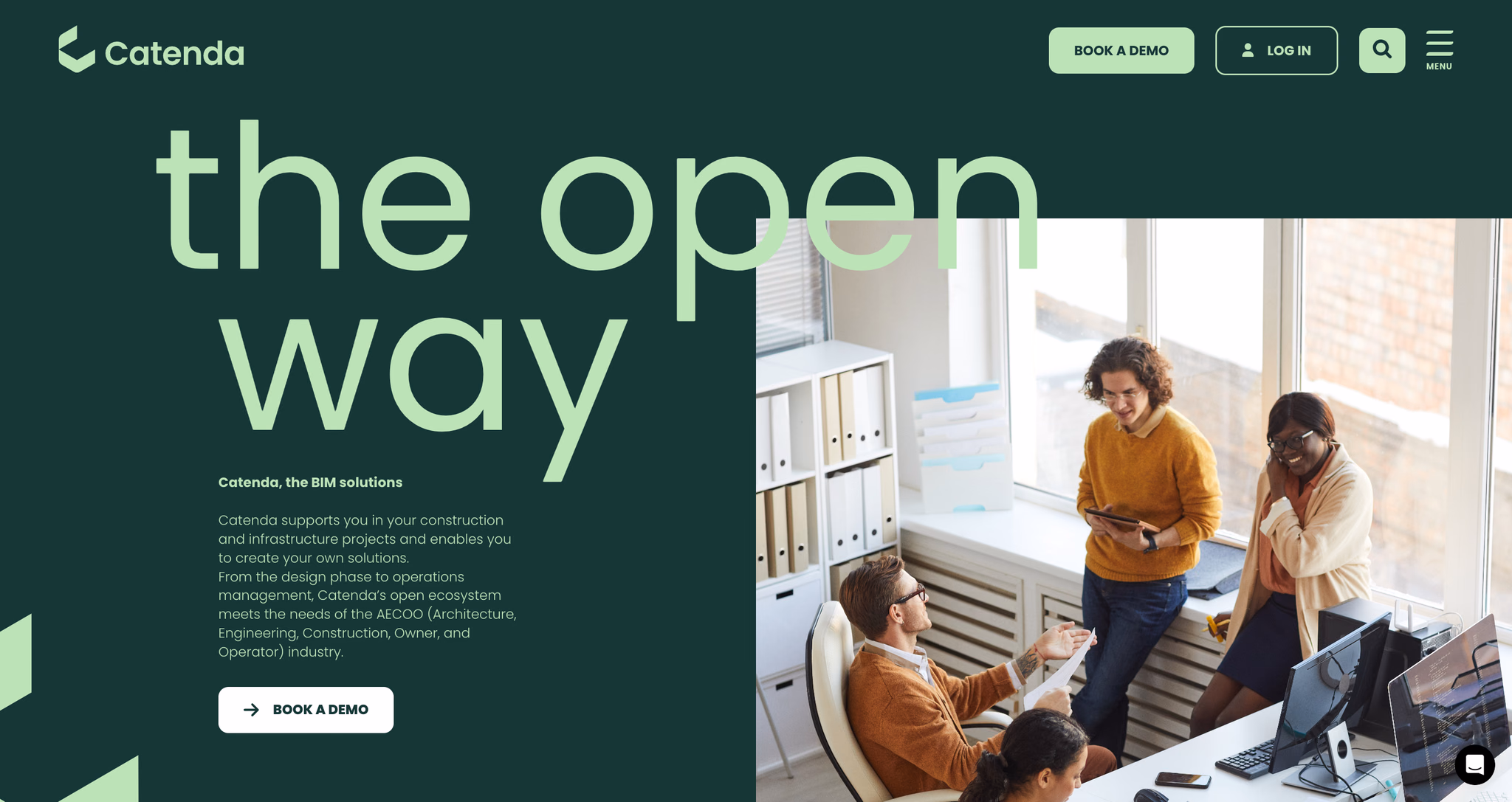 Catenda website: “the open way”, new visual identity